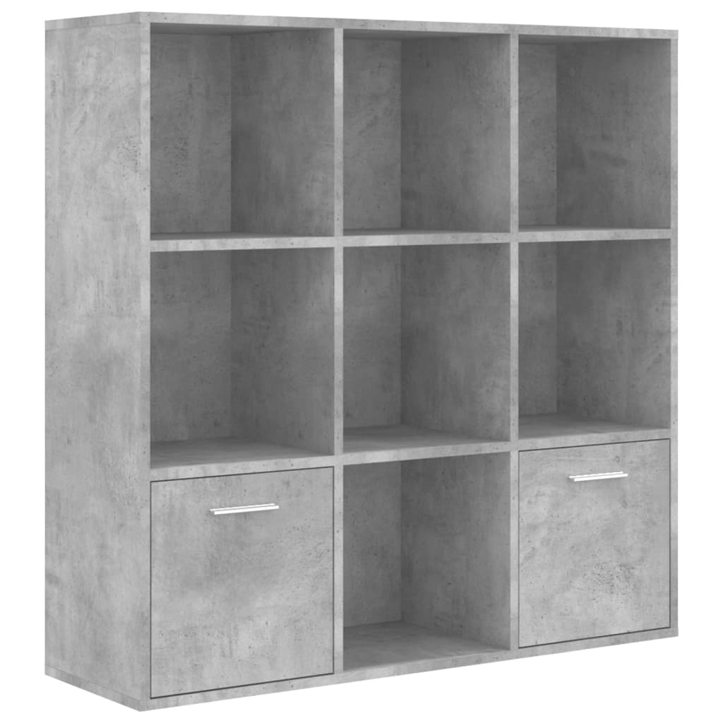 Book Cabinet Concrete Grey 98x30x98 cm Engineered Wood - Bargainia.com - 