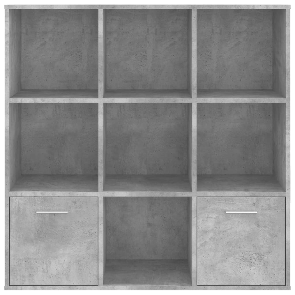Book Cabinet Concrete Grey 98x30x98 cm Engineered Wood - Bargainia.com - 