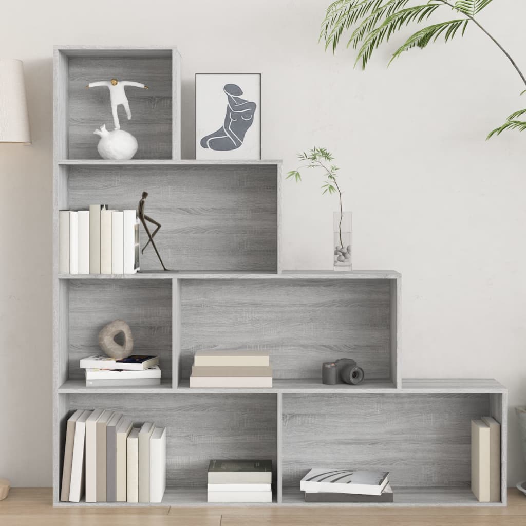 Book Cabinet Grey Sonoma 155x24x160 cm - Bargainia.com - 8720286954102 - 815361