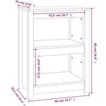 Book Cabinet Honey Brown 50x35x68 cm Solid Wood Pine - Bargainia.com - 