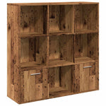 Book Cabinet Old Wood 98x29x97.5 cm Engineered Wood - Bargainia.com - 