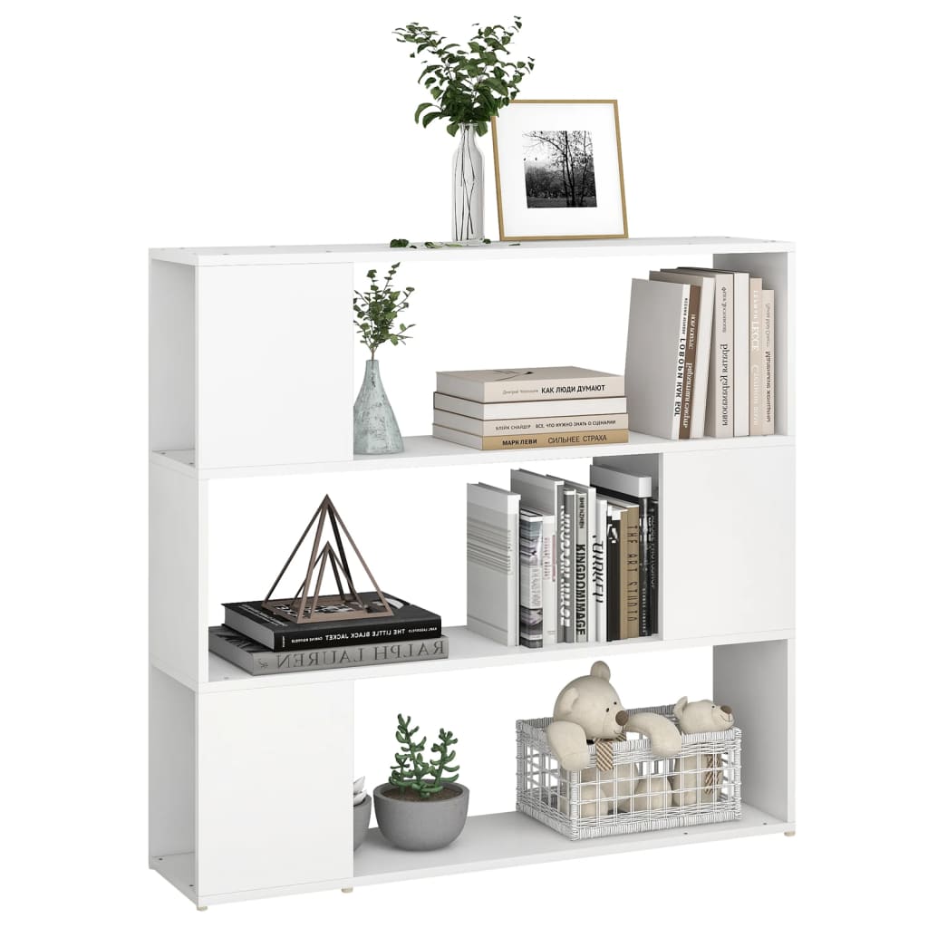 Book Cabinet Room Divider White 100x24x94 cm - Bargainia.com - 8720286651353 - 809179