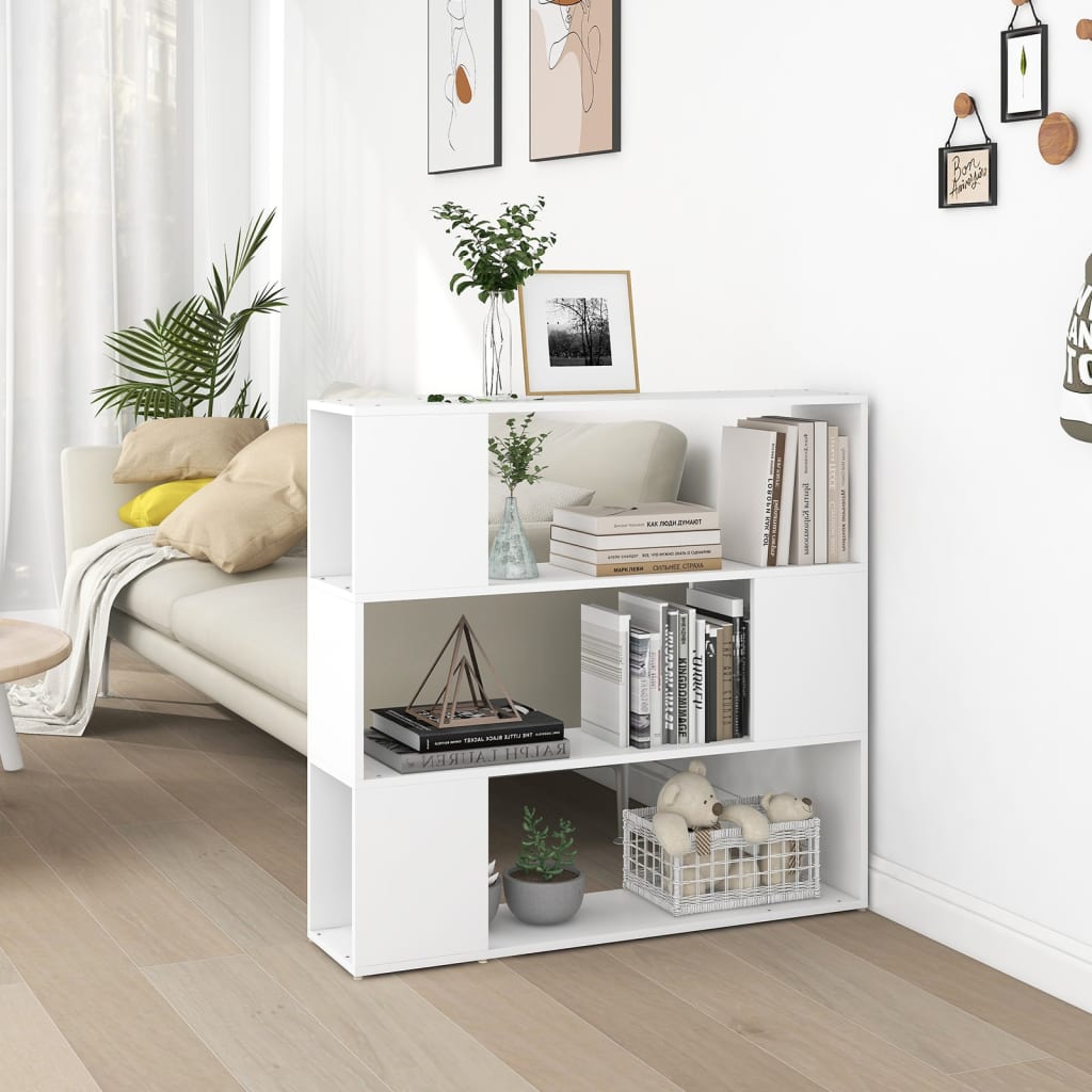 Book Cabinet Room Divider White 100x24x94 cm - Bargainia.com - 8720286651353 - 809179