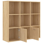 Book Cabinet Sonoma Oak 98x30x98 cm Engineered Wood - Bargainia.com - 