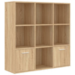 Book Cabinet Sonoma Oak 98x30x98 cm Engineered Wood - Bargainia.com - 