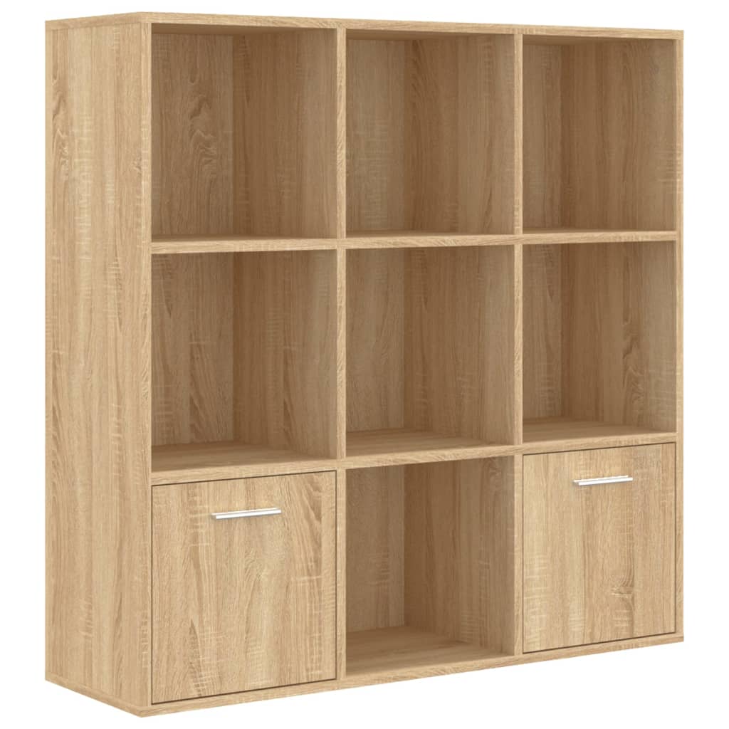Book Cabinet Sonoma Oak 98x30x98 cm Engineered Wood - Bargainia.com - 