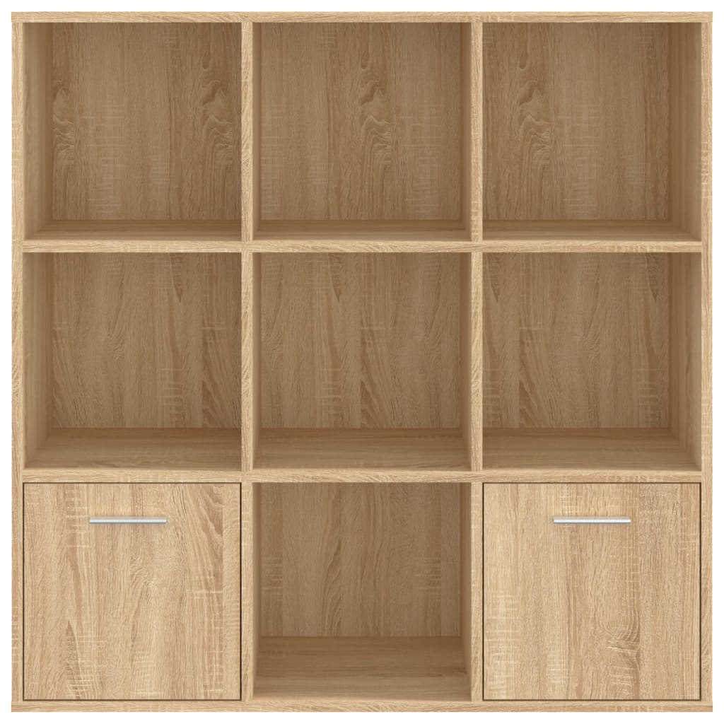 Book Cabinet Sonoma Oak 98x30x98 cm Engineered Wood - Bargainia.com - 