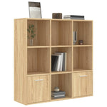 Book Cabinet Sonoma Oak 98x30x98 cm Engineered Wood - Bargainia.com - 