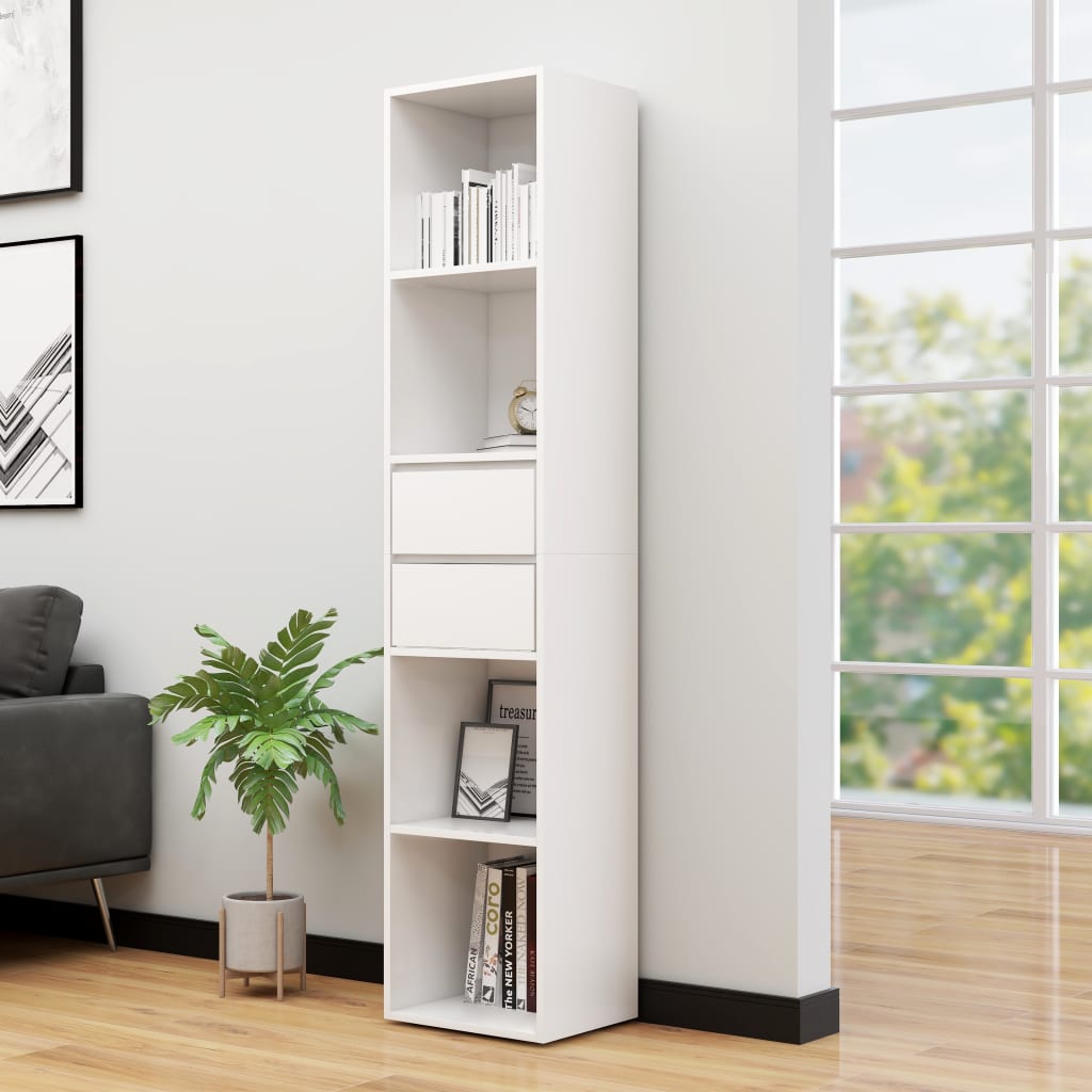 Book Cabinet White 36x30x171 cm Engineered Wood - Bargainia.com - 8720286016619 - 802867