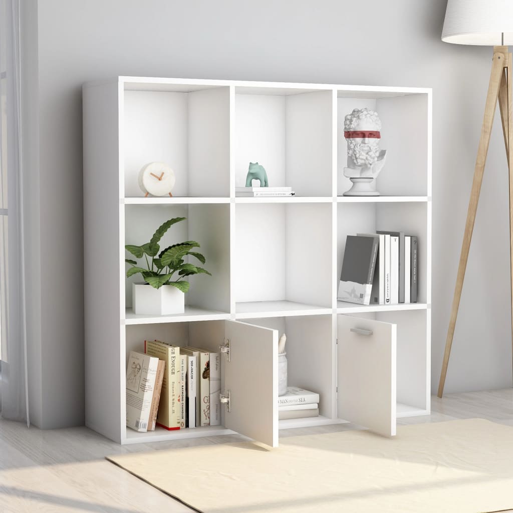 Book Cabinet White 98x30x98 cm Engineered Wood - Bargainia.com - 8719883869742 - 801116