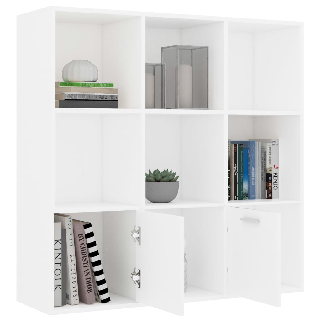 Book Cabinet White 98x30x98 cm Engineered Wood - Bargainia.com - 8719883869742 - 801116