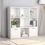 Book Cabinet White 98x30x98 cm Engineered Wood - Bargainia.com - 