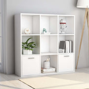 Book Cabinet White 98x30x98 cm Engineered Wood - Bargainia.com - 8719883869742 - 801116