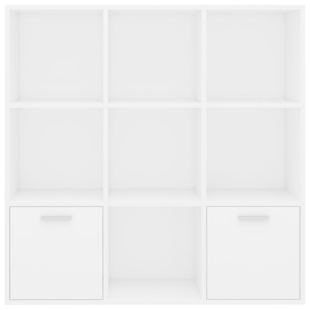 Book Cabinet White 98x30x98 cm Engineered Wood - Bargainia.com - 
