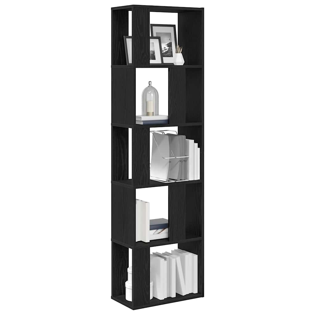 Book Cabinet/Room Divider Black Oak 45x24x159 cm Engineered Wood - Bargainia.com - 8721158768193 - 862400