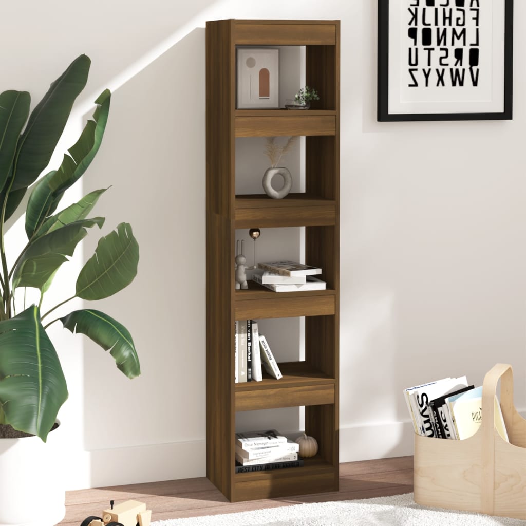 Book Cabinet/Room Divider Brown Oak 40x30x166 cm - Bargainia.com - 
