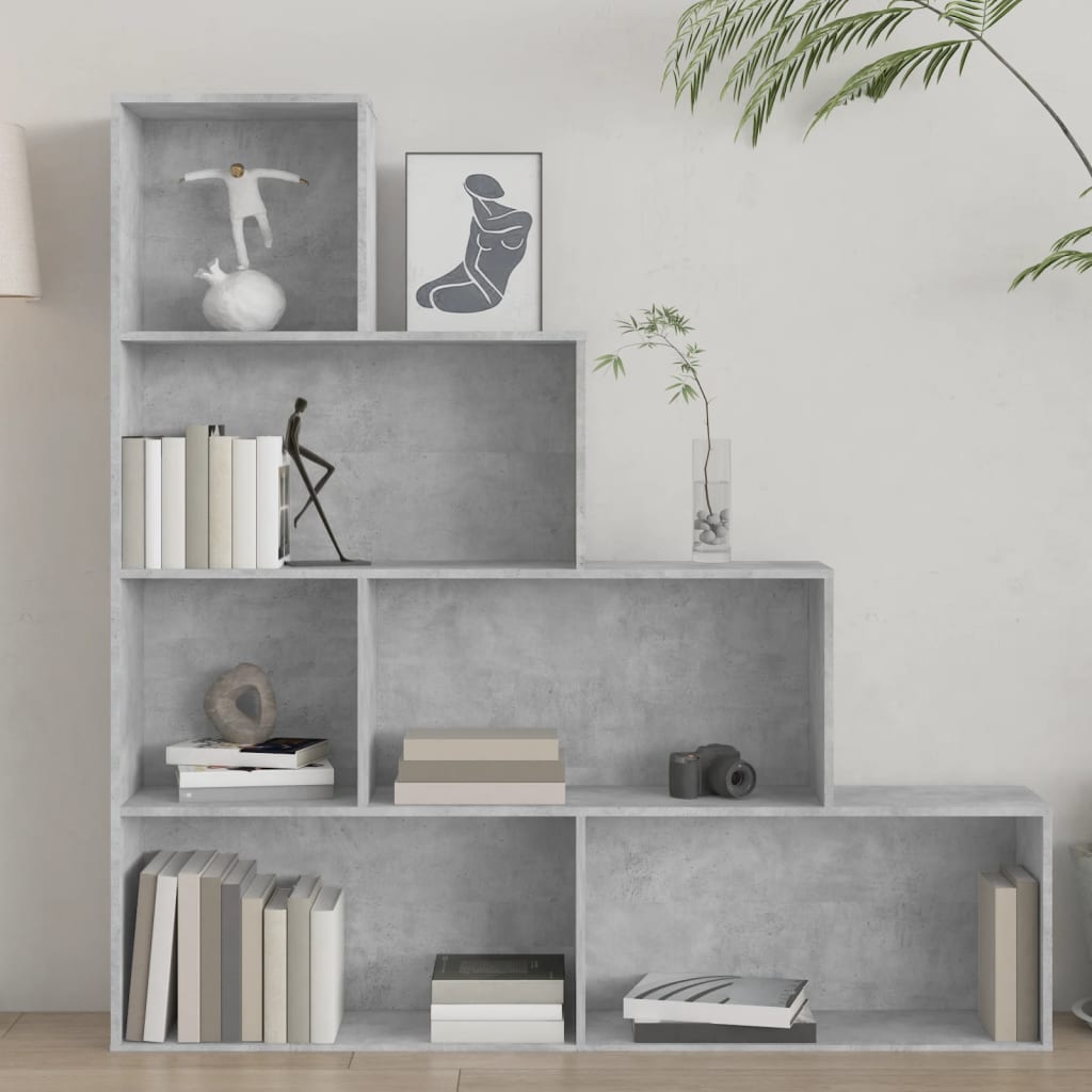 Book Cabinet/Room Divider Concrete Grey 155x24x160 cm Engineered Wood - Bargainia.com - 8719883786100 - 800661