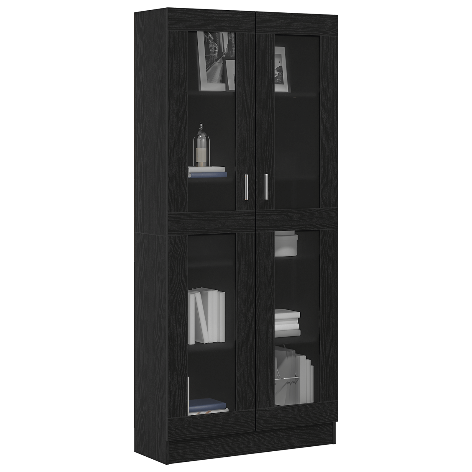 Book Cabinets - 2 Pack - Black Oak - 82.5 x 30.5 x 185 cm - Engineered Wood - Bargainia.com - 8721158782953 - 3329277