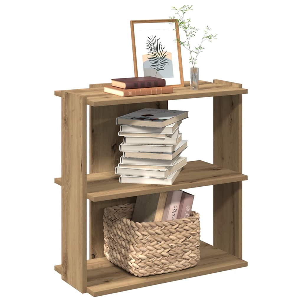 Bookcase 3 - Tier Artisan Oak 60x30x60 cm Engineered Wood - Bargainia.com - 8721158663689 - 860255