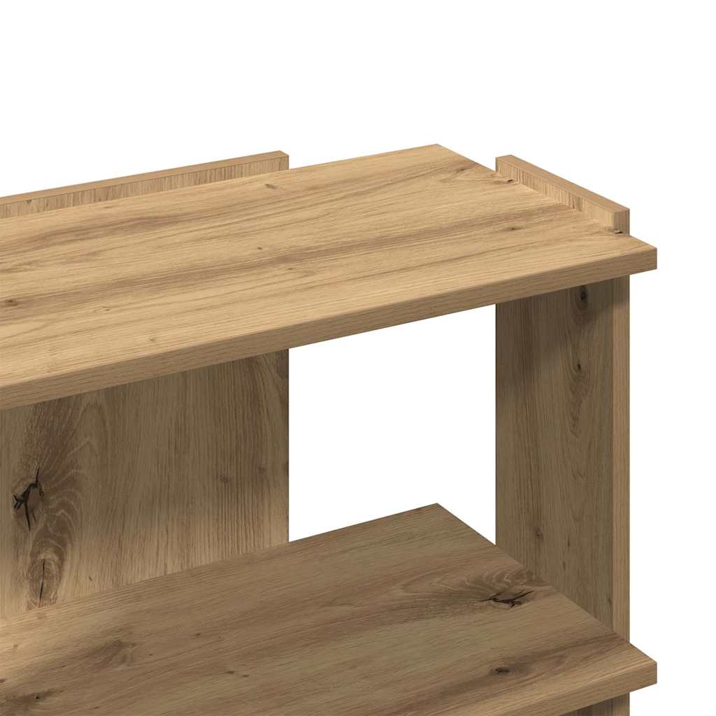 Bookcase 3 - Tier Artisan Oak 60x30x60 cm Engineered Wood - Bargainia.com - 8721158663689 - 860255