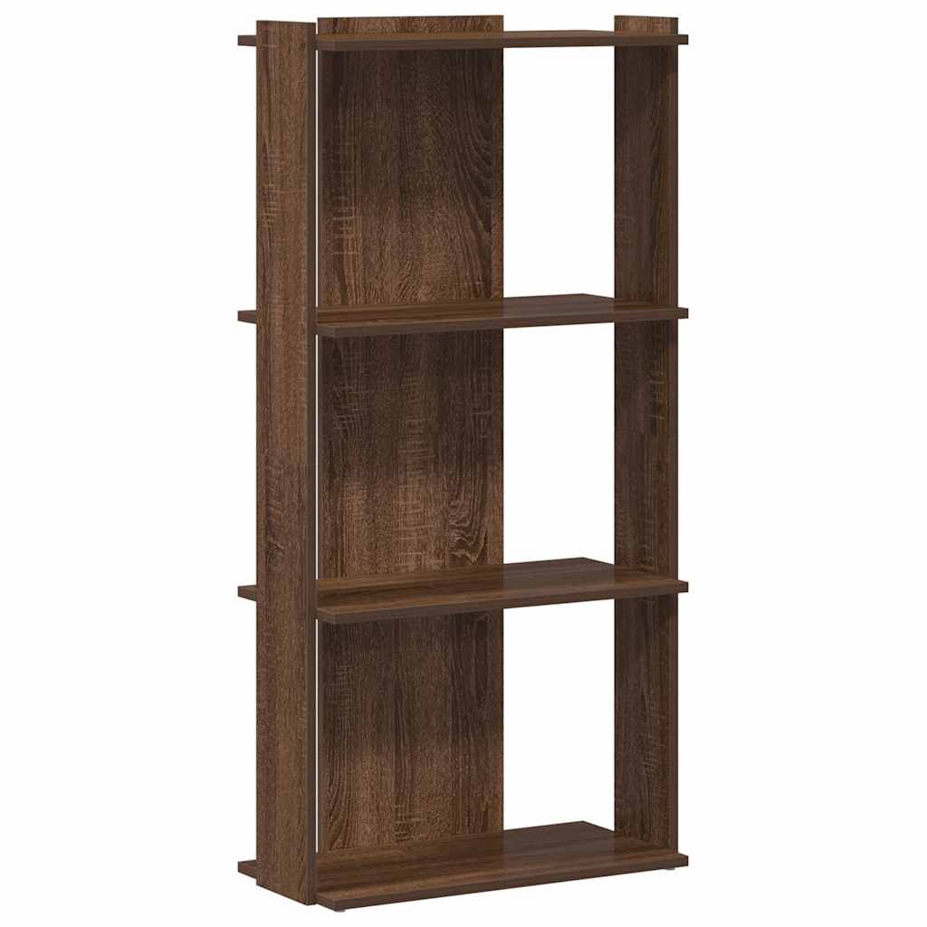 Bookcase 3 - Tier Brown Oak 60x30x120 cm Engineered Wood - Bargainia.com - 8721158663849 - 860271