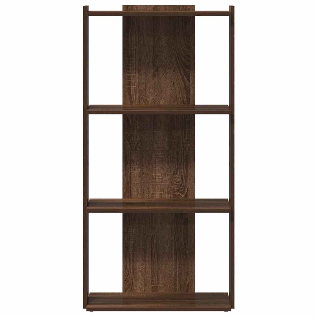 Bookcase 3 - Tier Brown Oak 60x30x120 cm Engineered Wood - Bargainia.com - 8721158663849 - 860271