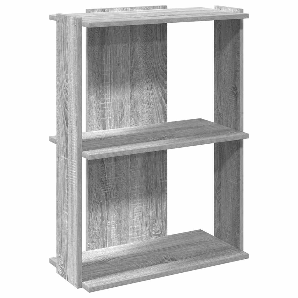 Bookcase 3 - Tier Grey Sonoma 60x30x80 cm Engineered Wood - Bargainia.com - 8721158663740 - 860261