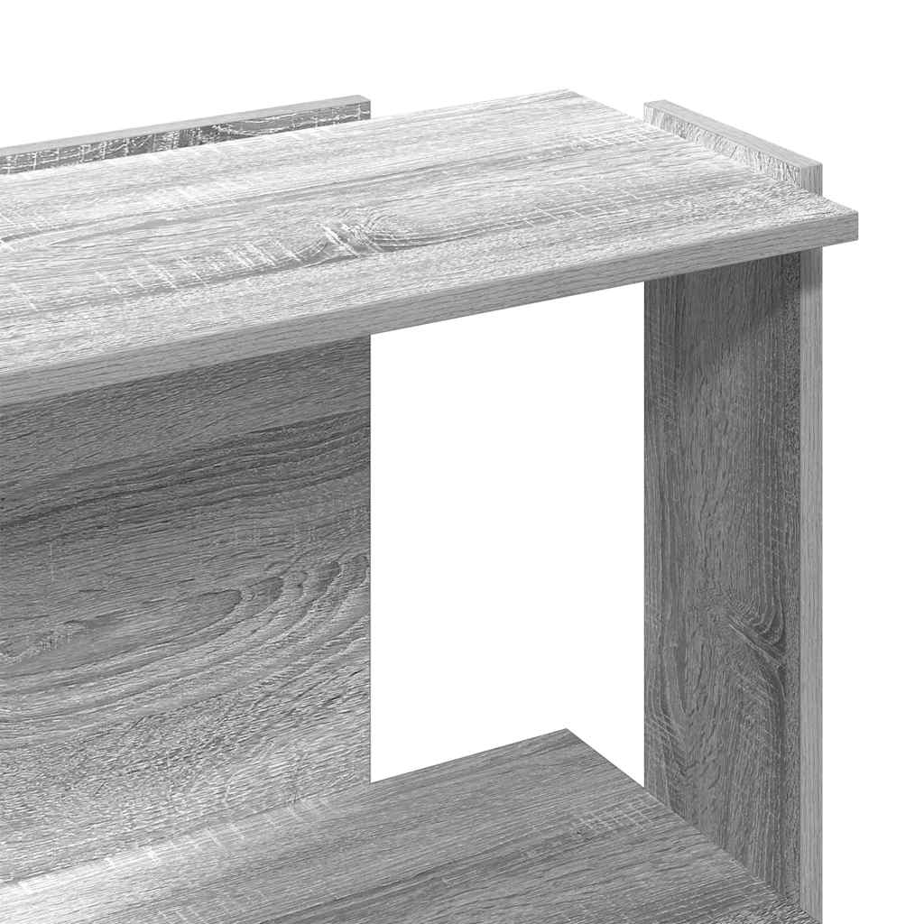 Bookcase 3 - Tier Grey Sonoma 60x30x80 cm Engineered Wood - Bargainia.com - 8721158663740 - 860261