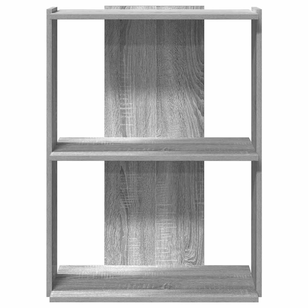 Bookcase 3 - Tier Grey Sonoma 60x30x80 cm Engineered Wood - Bargainia.com - 8721158663740 - 860261