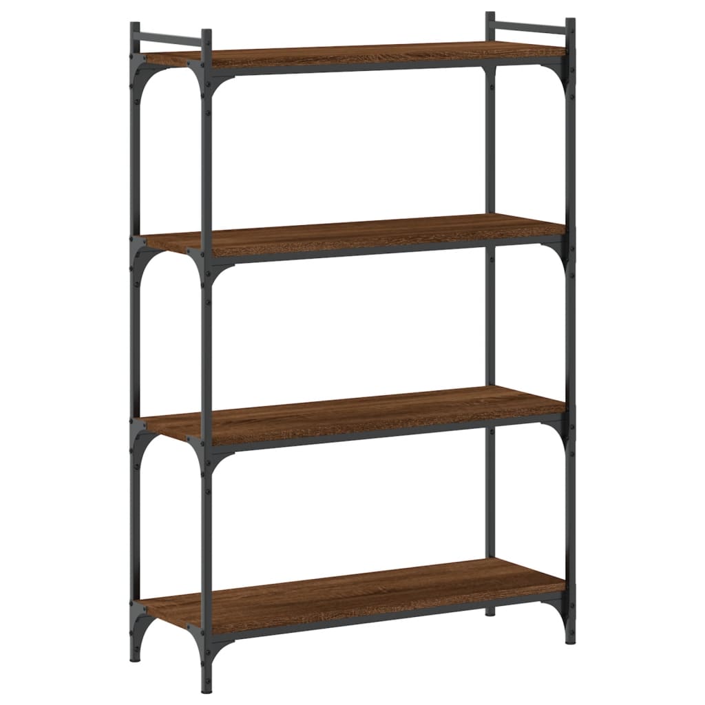 Bookcase 4 - Tier Brown Oak 80x30x120 cm Engineered Wood - Bargainia.com - 8721012194588 - 837676