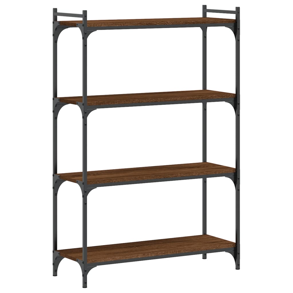 Bookcase 4 - Tier Brown Oak 80x30x120 cm Engineered Wood - Bargainia.com - 8721012194588 - 837676