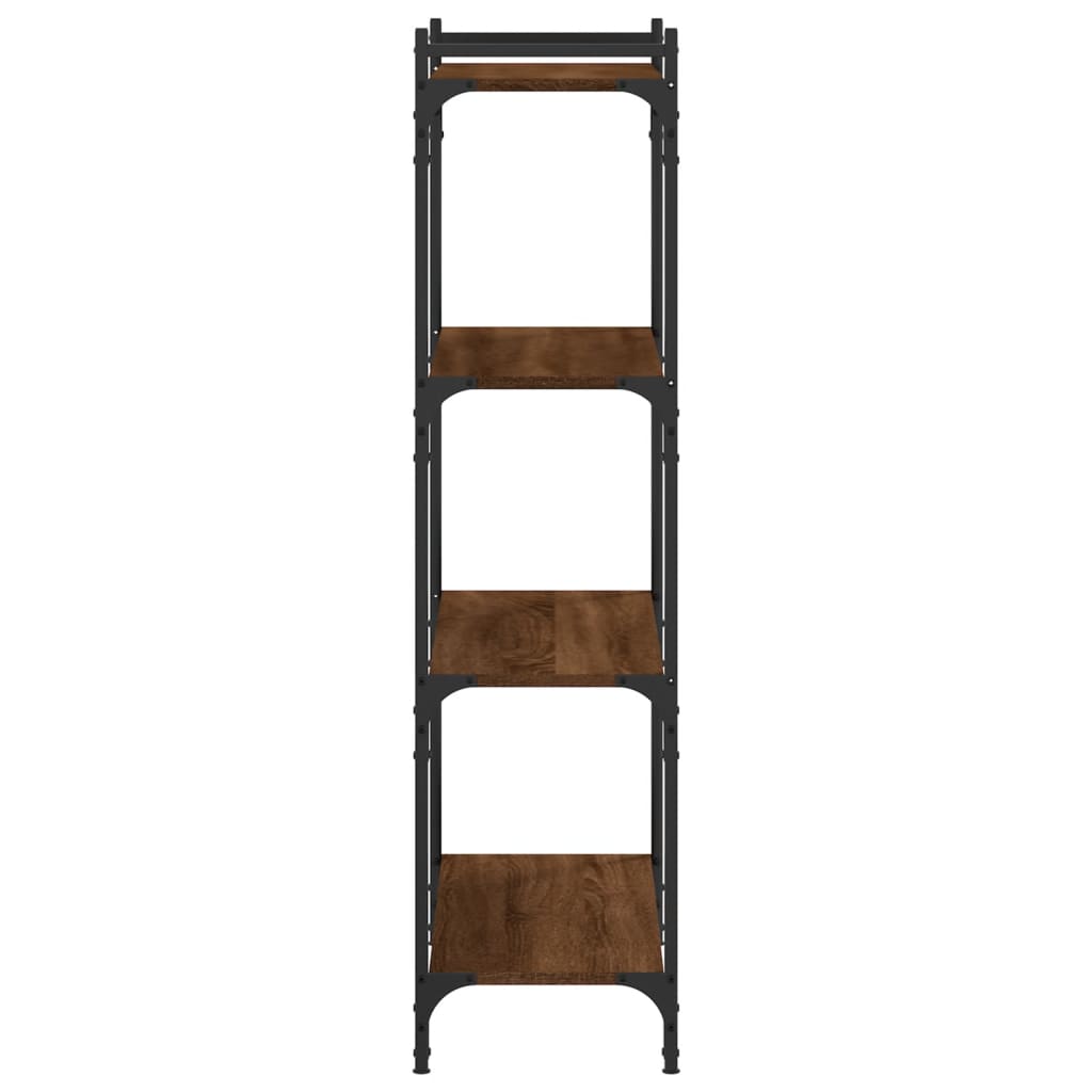 Bookcase 4 - Tier Brown Oak 80x30x120 cm Engineered Wood - Bargainia.com - 8721012194588 - 837676