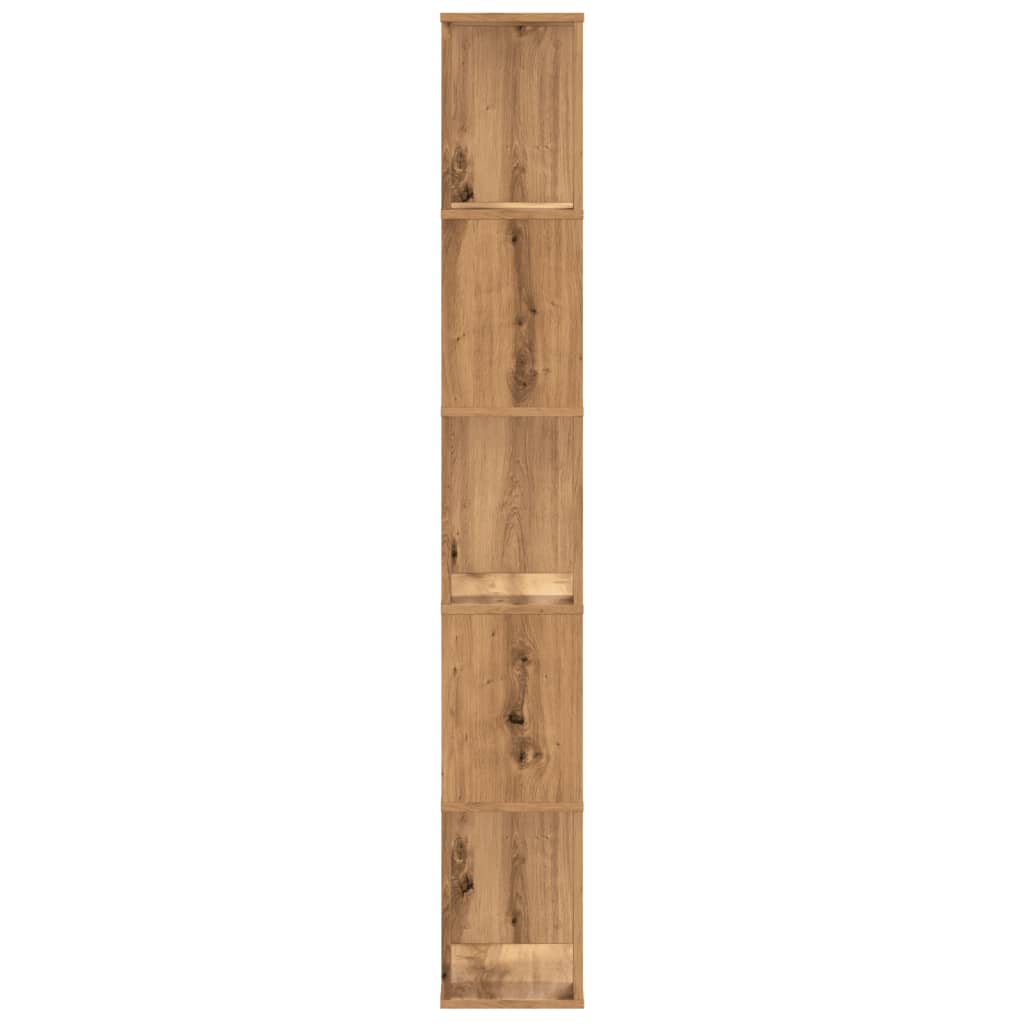 Bookcase 5 - Tier Artisian Oak 45x23.5x162.5 cm Engineered Wood - Bargainia.com - 8721102950452 - 852788