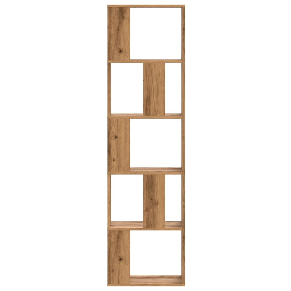 Bookcase 5 - Tier Artisian Oak 45x23.5x162.5 cm Engineered Wood - Bargainia.com - 8721102950452 - 852788