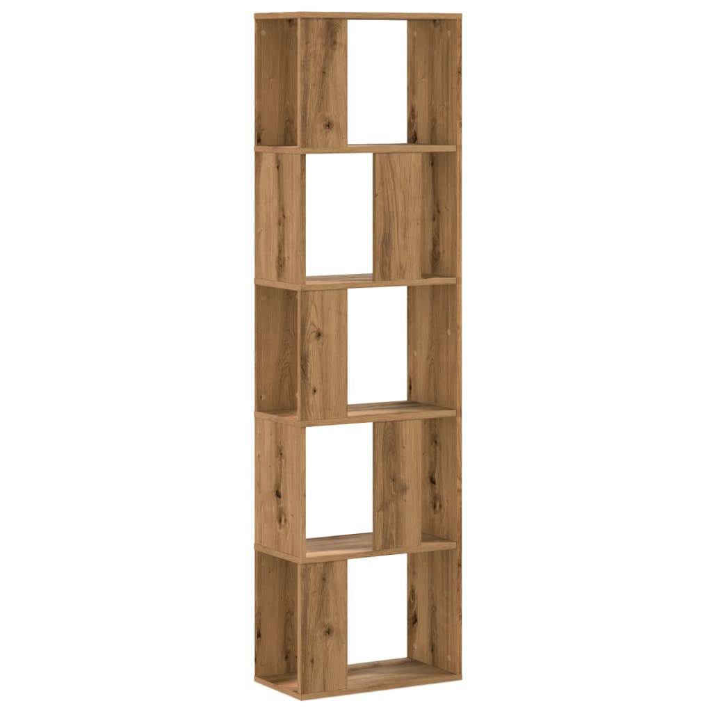 Bookcase 5 - Tier Artisian Oak 45x23.5x162.5 cm Engineered Wood - Bargainia.com - 8721102950452 - 852788
