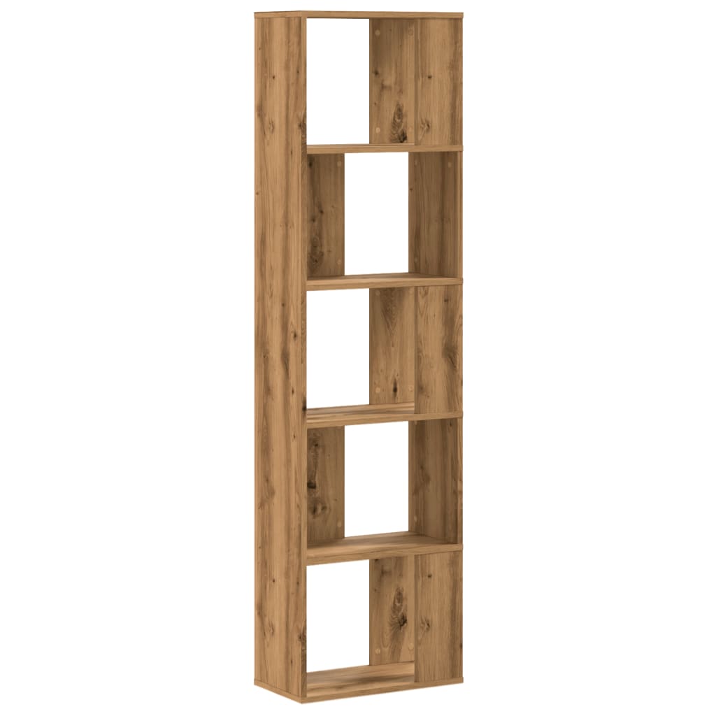 Bookcase 5 - Tier Artisian Oak 45x23.5x162.5 cm Engineered Wood - Bargainia.com - 8721102950452 - 852788