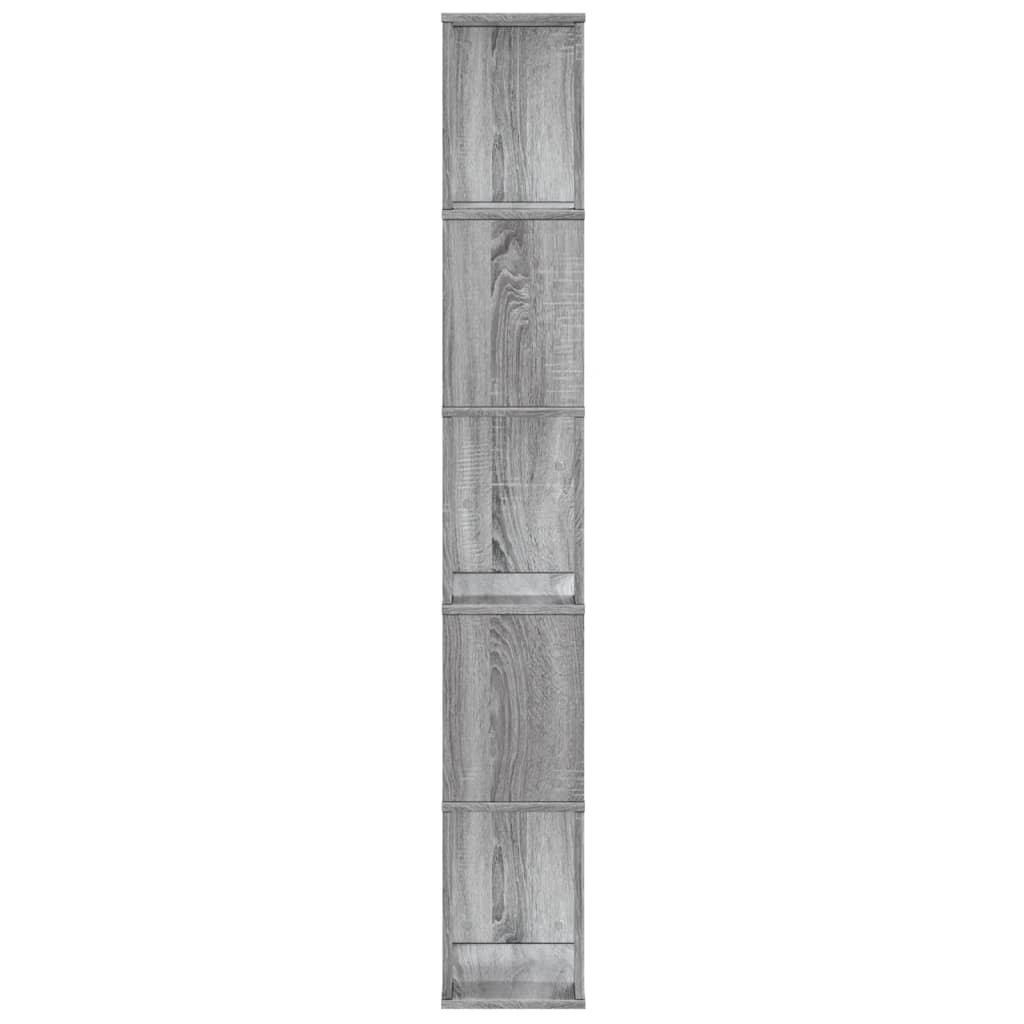Bookcase 5 - Tier Grey Sonoma 45x23.5x162.5 cm Engineered Wood - Bargainia.com - 8721102950421 - 852785