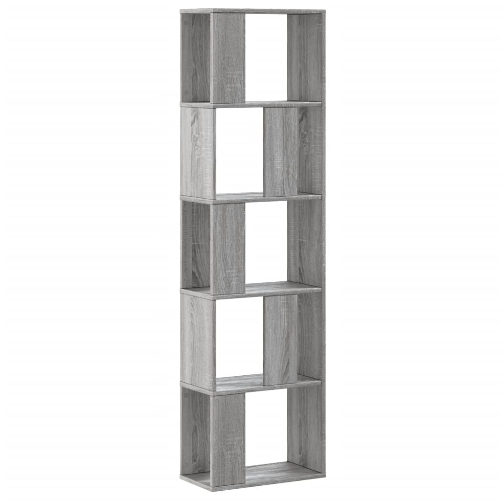 Bookcase 5 - Tier Grey Sonoma 45x23.5x162.5 cm Engineered Wood - Bargainia.com - 8721102950421 - 852785