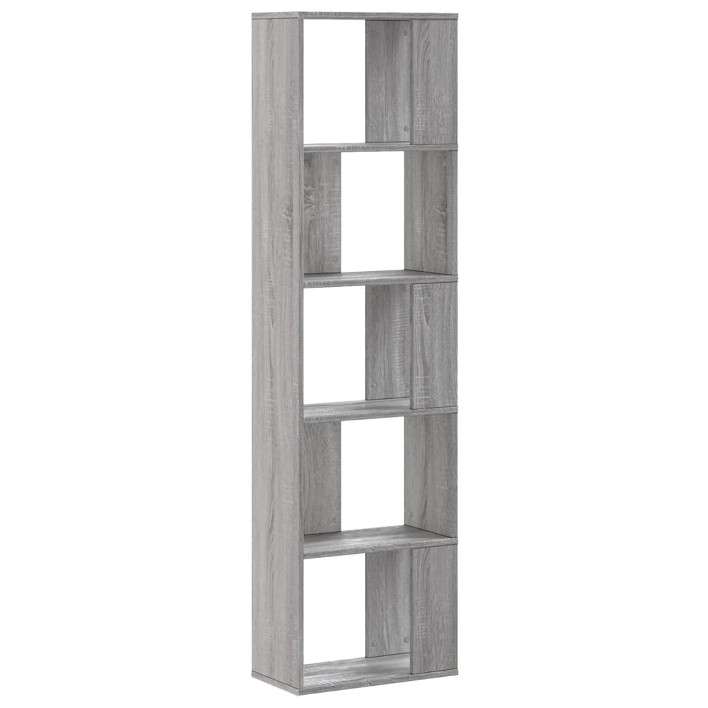 Bookcase 5 - Tier Grey Sonoma 45x23.5x162.5 cm Engineered Wood - Bargainia.com - 8721102950421 - 852785