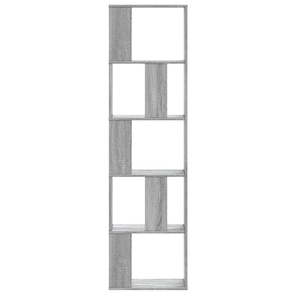 Bookcase 5 - Tier Grey Sonoma 45x23.5x162.5 cm Engineered Wood - Bargainia.com - 8721102950421 - 852785