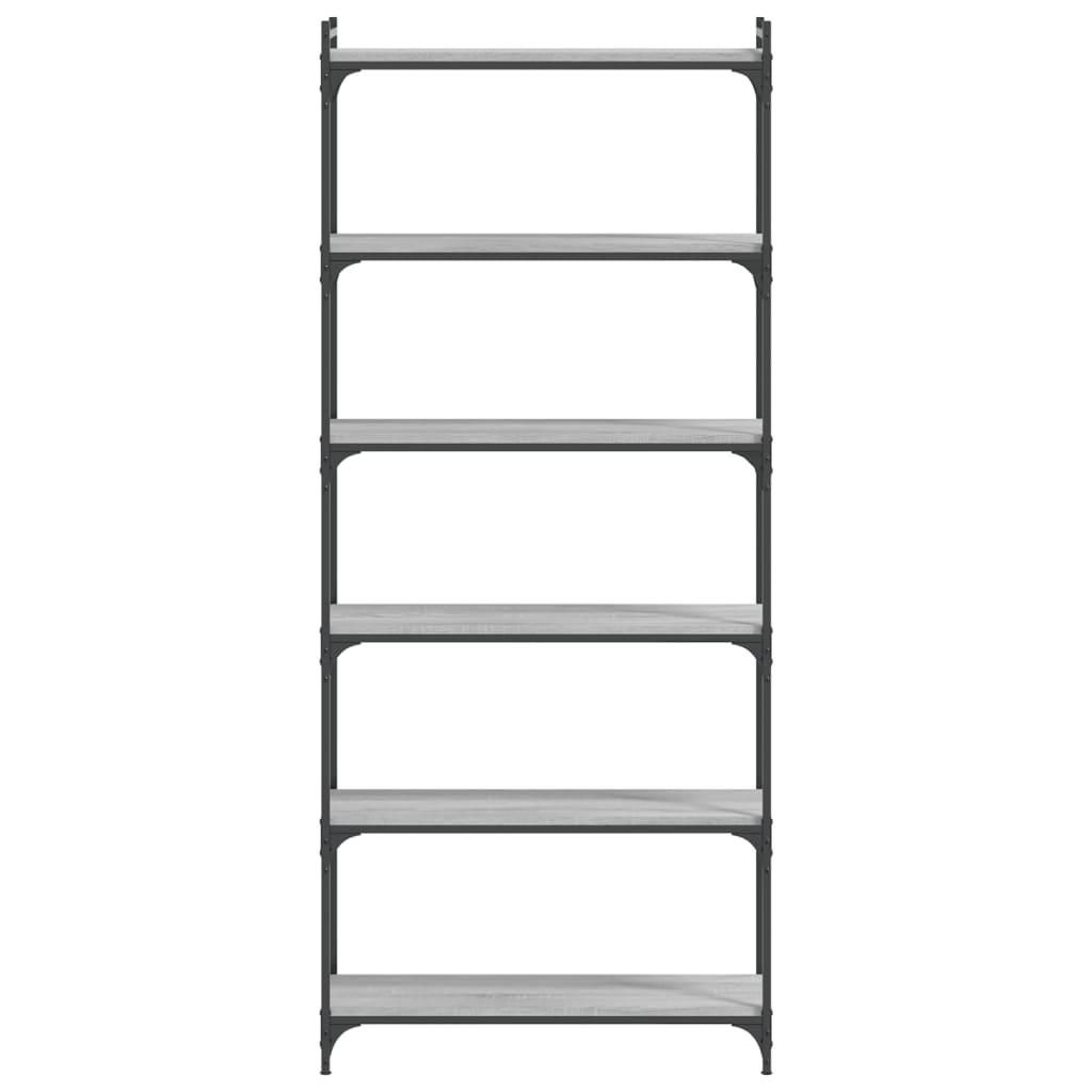 Bookcase 6 - Tier Grey Sonoma 80x30x188 cm Engineered Wood - Bargainia.com - 8721012194670 - 837685