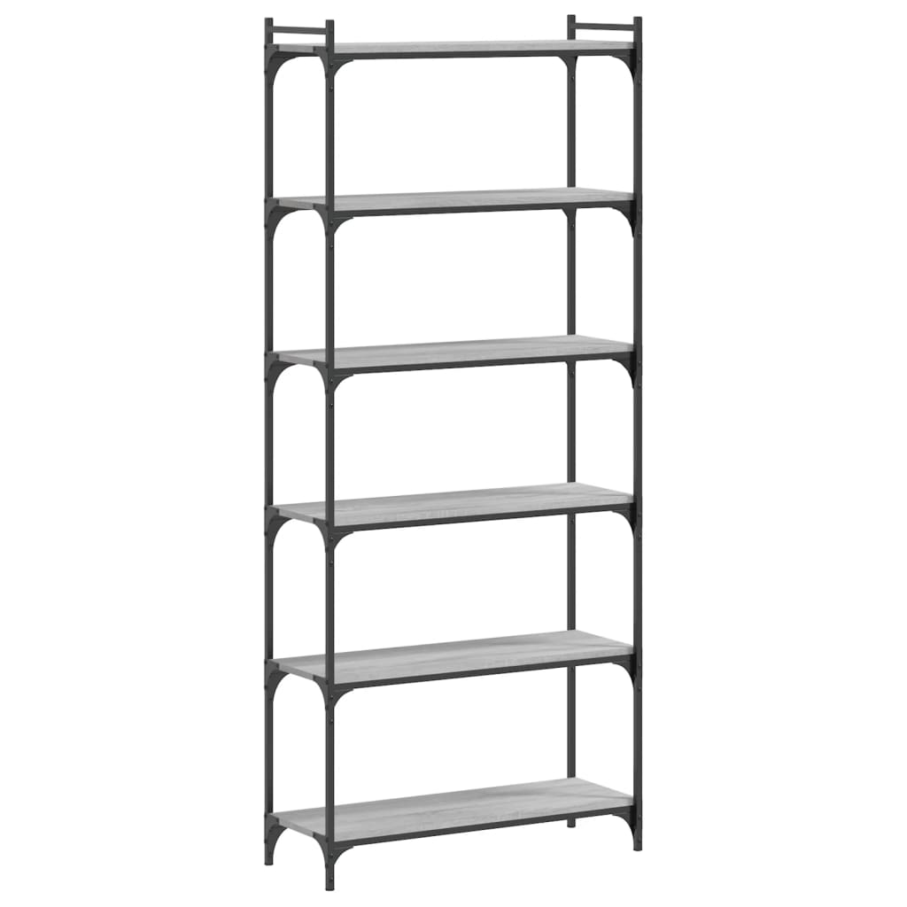 Bookcase 6 - Tier Grey Sonoma 80x30x188 cm Engineered Wood - Bargainia.com - 8721012194670 - 837685