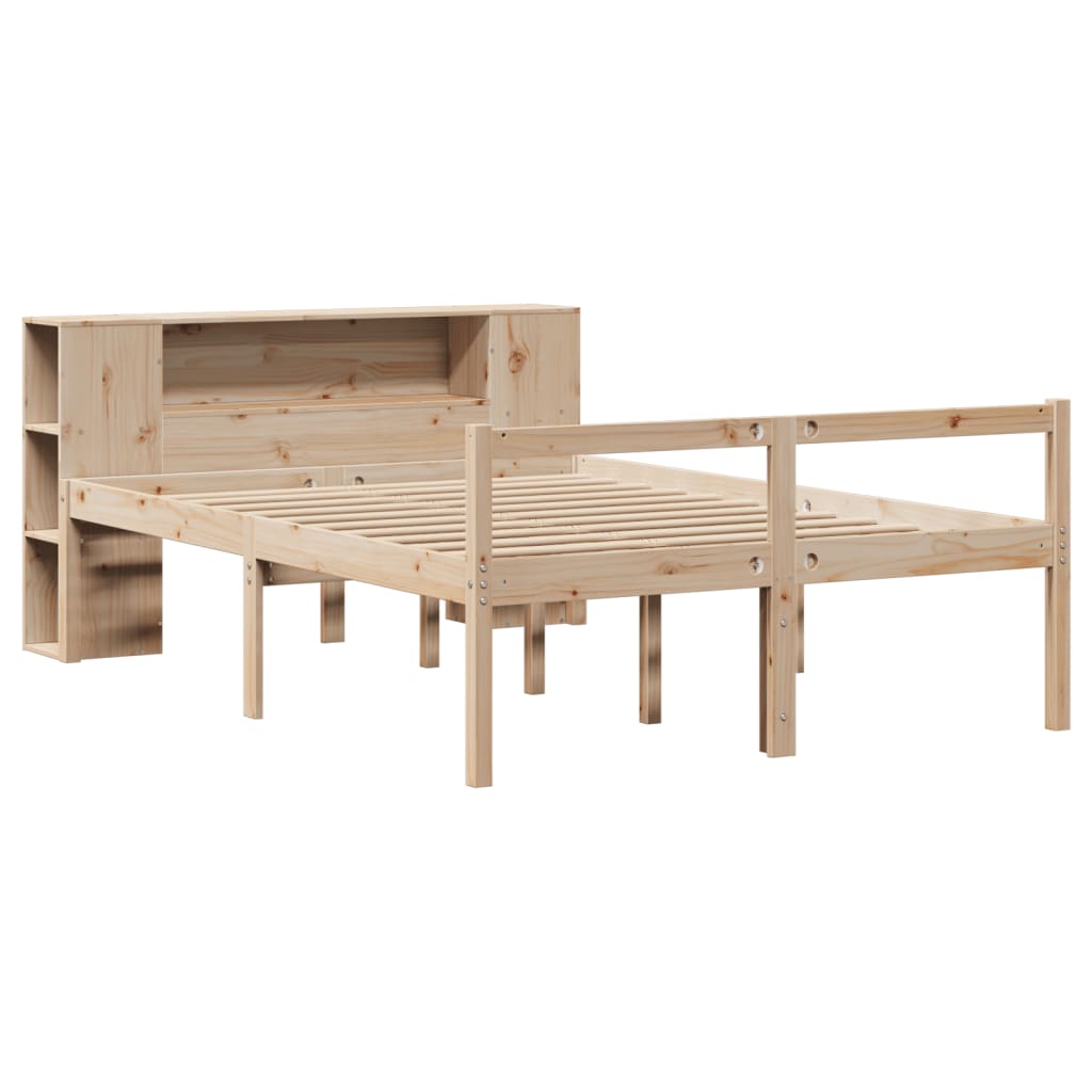 Bookcase Bed without Mattress 120x190 cm Small Double Solid Wood Pine - Bargainia.com - 8721158607485 - 3321961