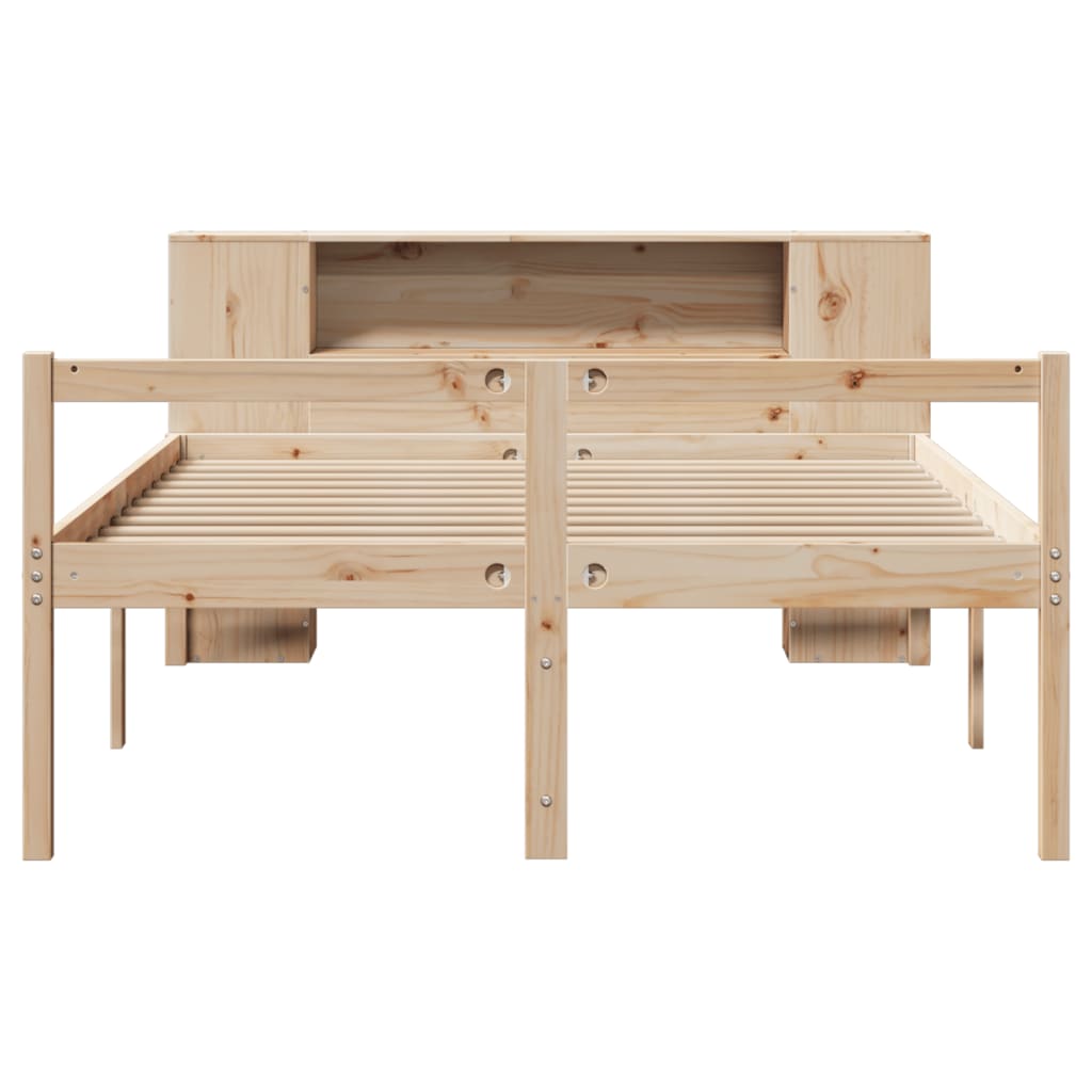 Bookcase Bed without Mattress 120x190 cm Small Double Solid Wood Pine - Bargainia.com - 8721158607485 - 3321961