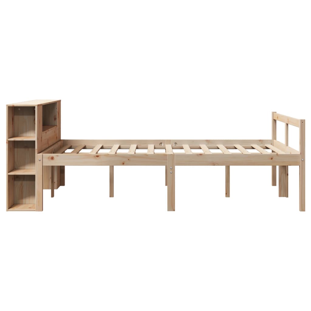 Bookcase Bed without Mattress 120x190 cm Small Double Solid Wood Pine - Bargainia.com - 8721158607485 - 3321961