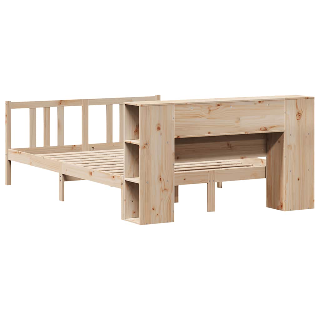 Bookcase Bed without Mattress 120x200cm Solid Wood Pine - Bargainia.com - 8721158610669 - 3322279