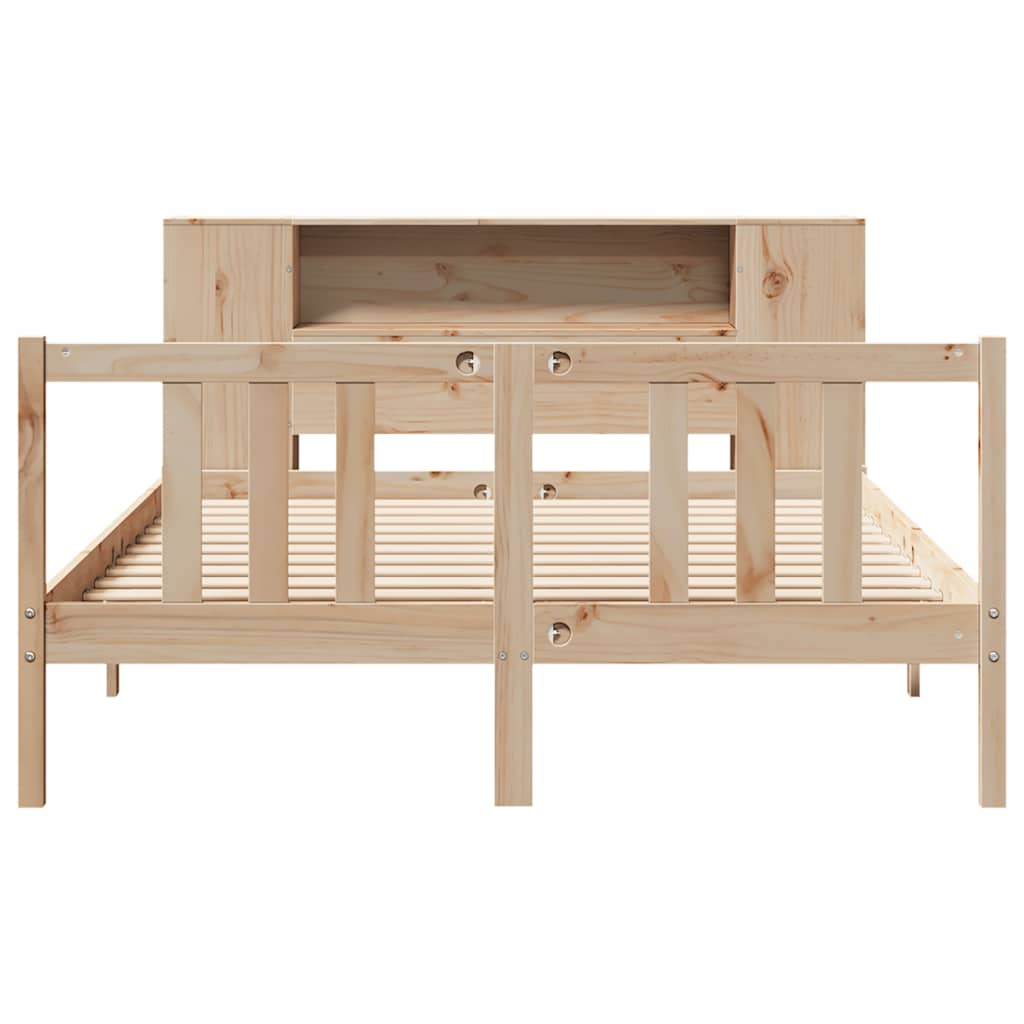 Bookcase Bed without Mattress 120x200cm Solid Wood Pine - Bargainia.com - 8721158610669 - 3322279