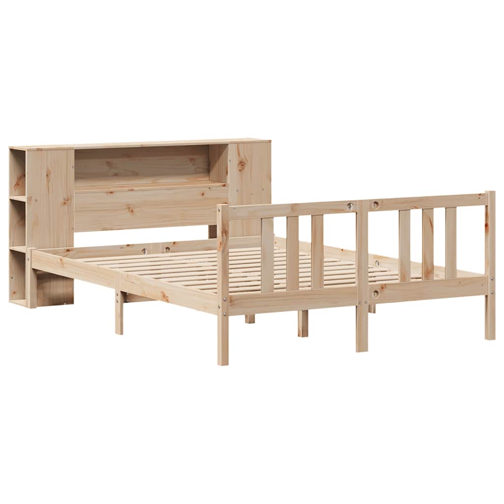 Bookcase Bed without Mattress 120x200cm Solid Wood Pine - Bargainia.com - 8721158610669 - 3322279