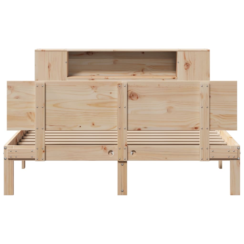 Bookcase Bed without Mattress 120x200cm Solid Wood Pine - Bargainia.com - 8721158614179 - 3322630