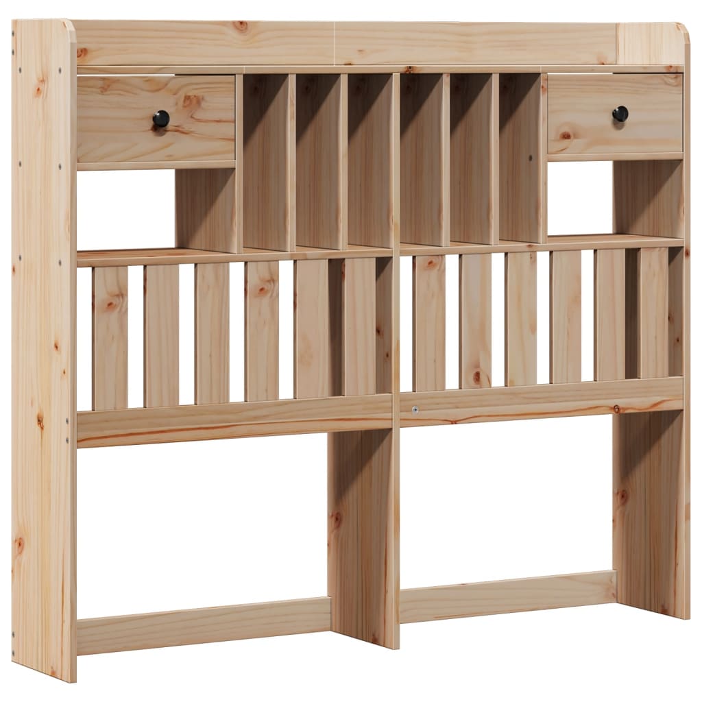 Bookcase Bed without Mattress 135x190 cm Double Solid Wood Pine - Bargainia.com - 8721158627704 - 3323983